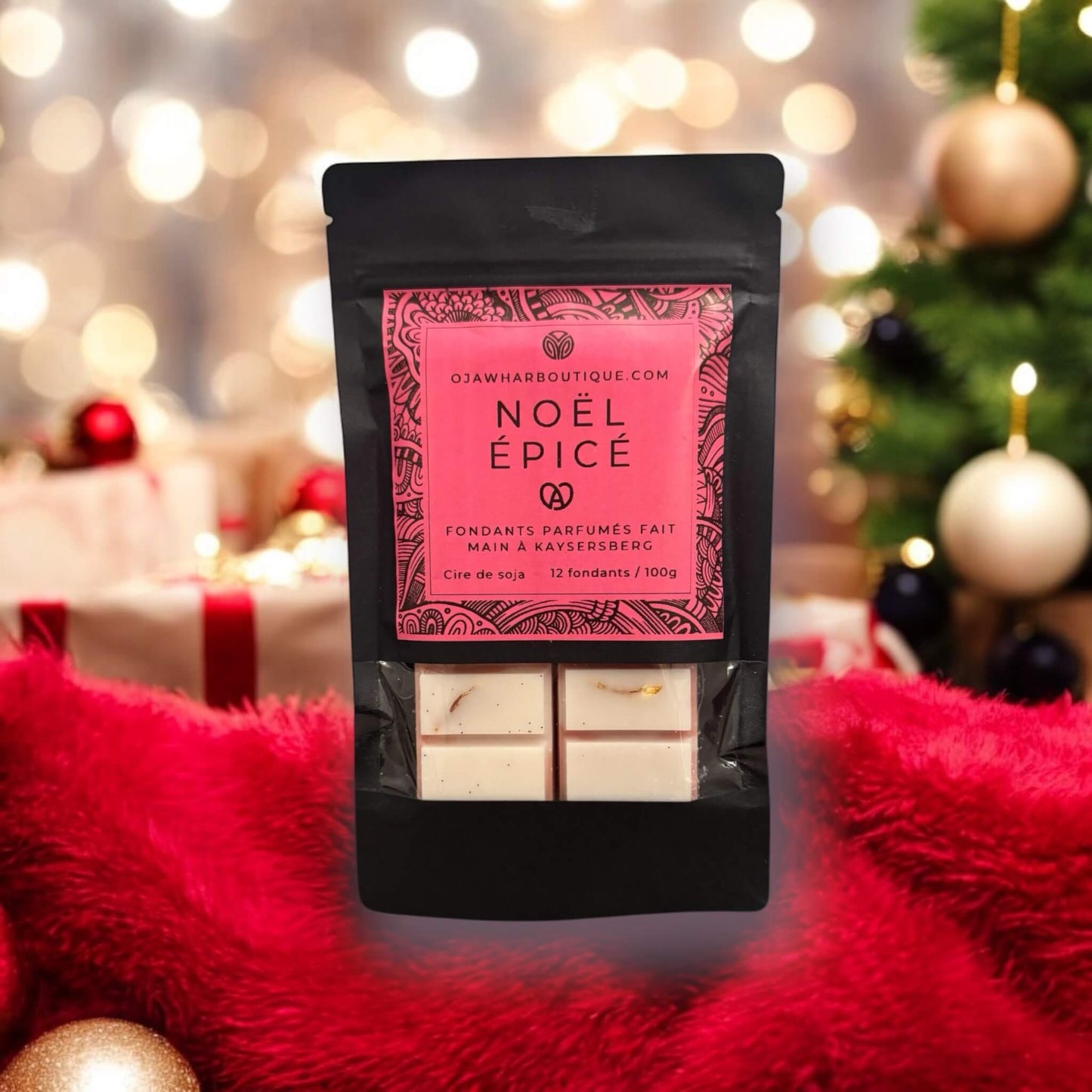 Fondant Tablette Noël Épicé - Parfum Noisette et Orange