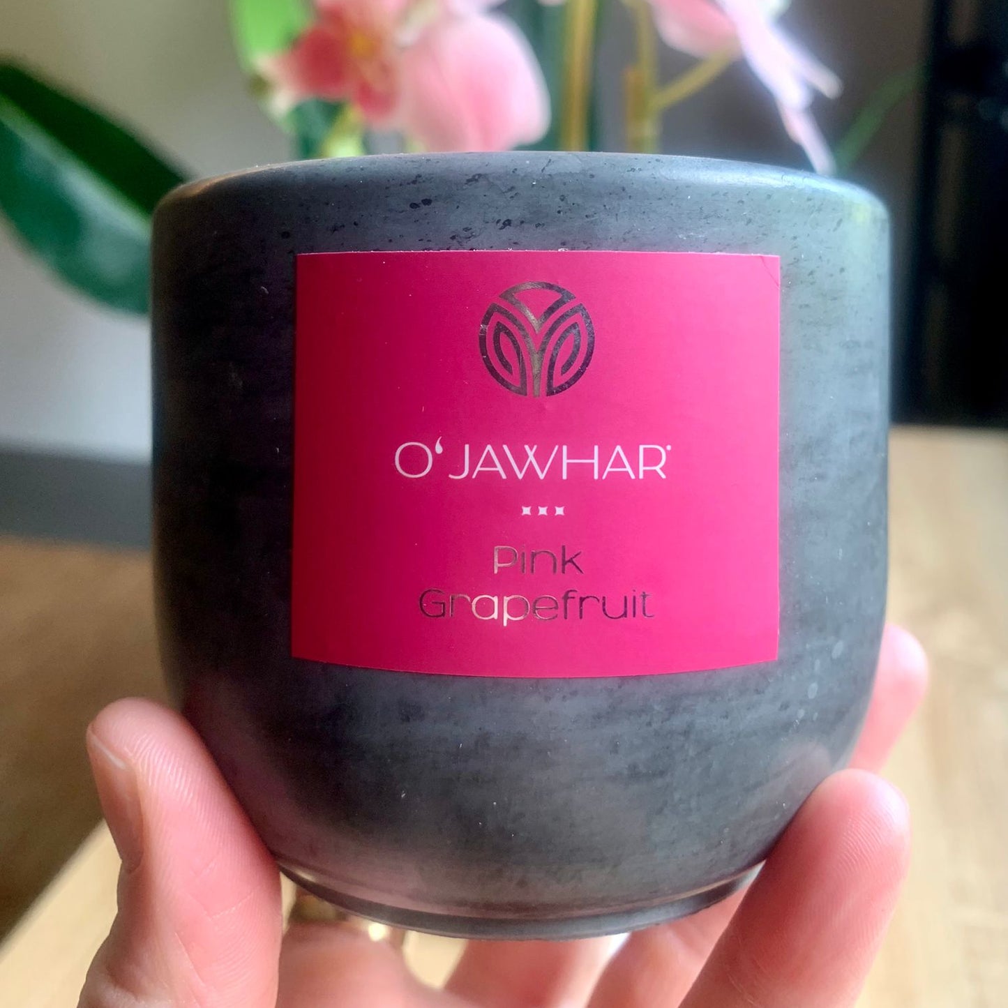 Pamplemousse Rose – Bougie en béton