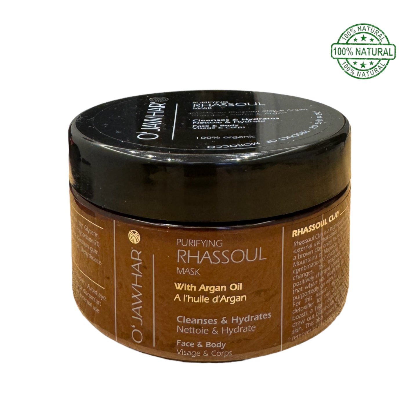 Masque au Rhassoul et à l’Argan