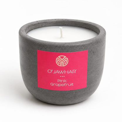 Pamplemousse Rose – Bougie en béton