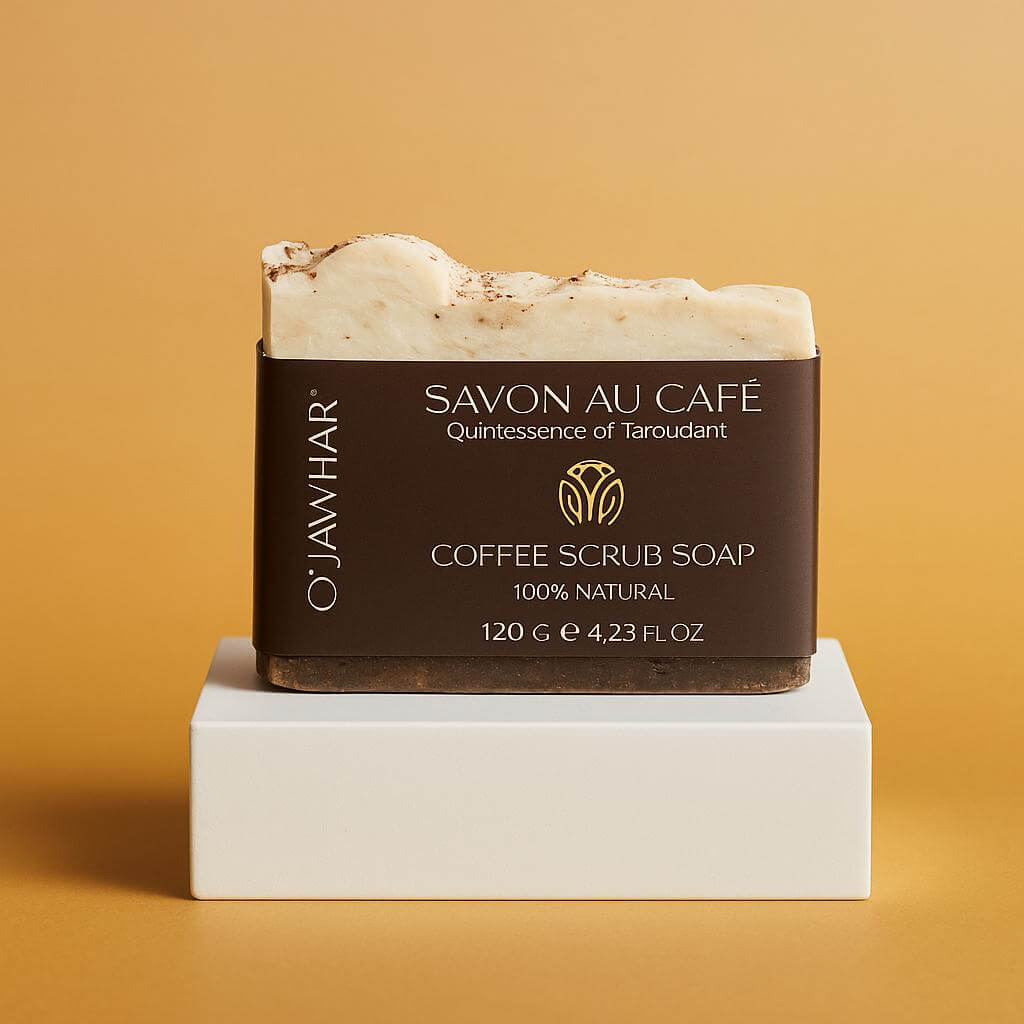 Savon Exfoliant au Café Bio – Peau Lisse & Revitalisée