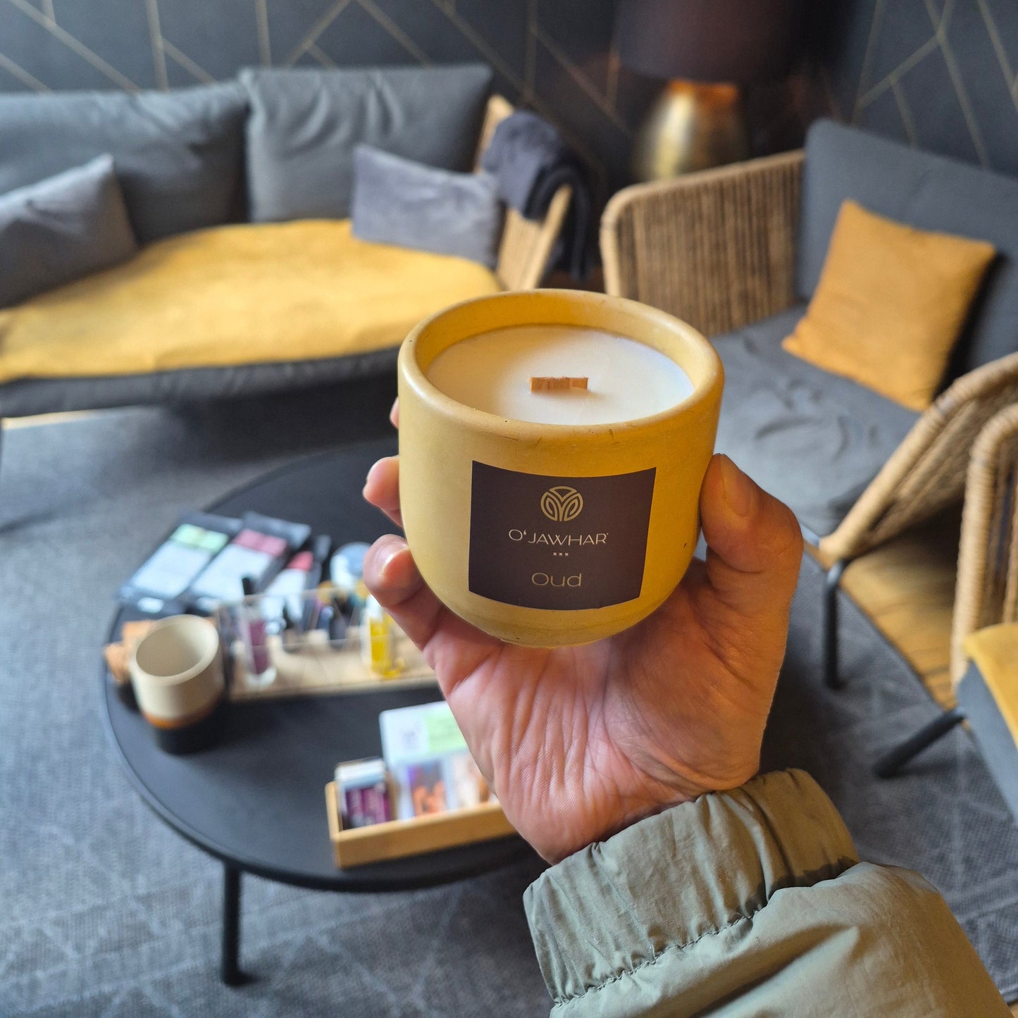 Bois de Oud – Bougie en béton
