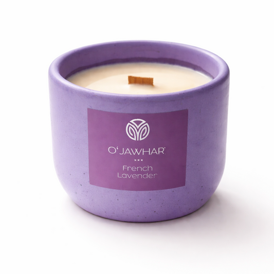 Lavande Française - Bougie en béton