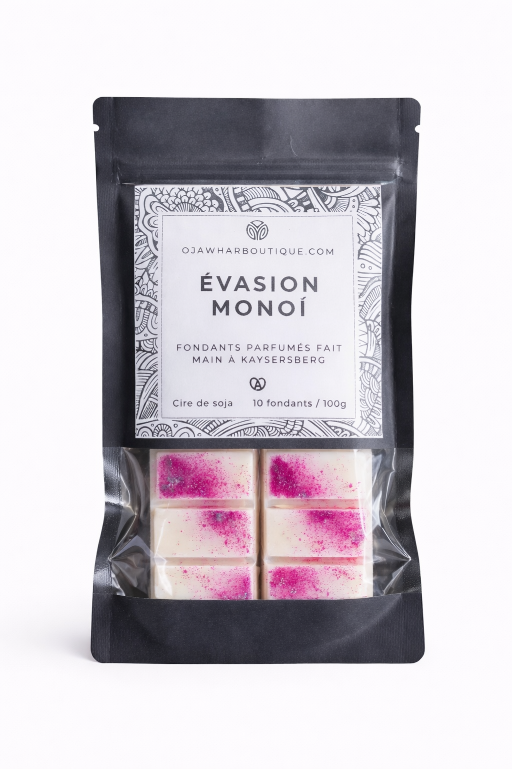 Fondant Parfumé Évasion Monoï – cire de soja & parfum de Grasse