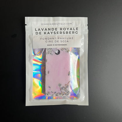 Fondant suspension Lavande Royal 27 g, cire de soja naturelle, parfum floral et relaxant, fait main au centre O’Jawhar.